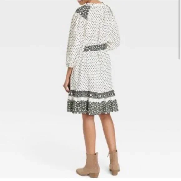 Knox Rose Peasant Bohemian Dress with Pockets size M New w/Tags - Picture 3 of 14